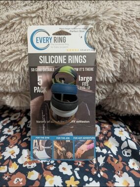 Every Ring Silicone Ring 5-Pack in Blue, Black, Gray, Brown, Camo